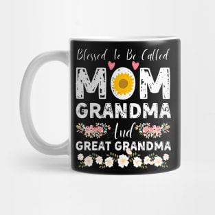 Blessed To Be Called Mom And Grandma Mothers Day Cute Floral Mug